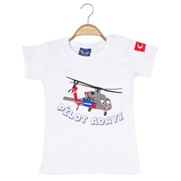 Jandarma Havacılık-Pilot Adayı Beyaz Çocuk Tshirt